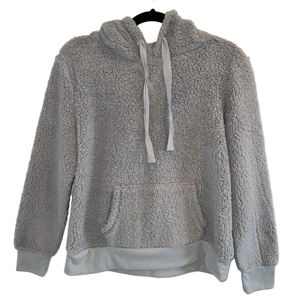 Hippie Rose Gray Fleece Hoodie